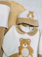 Set Nascita Ciniglia Orso Peluche Beige - Piccole Canaglie - 