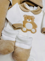 Set Nascita Ciniglia Orso Peluche Beige - Piccole Canaglie - 