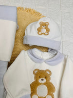 Set Nascita Ciniglia Orso Peluche Celeste - Piccole Canaglie - 