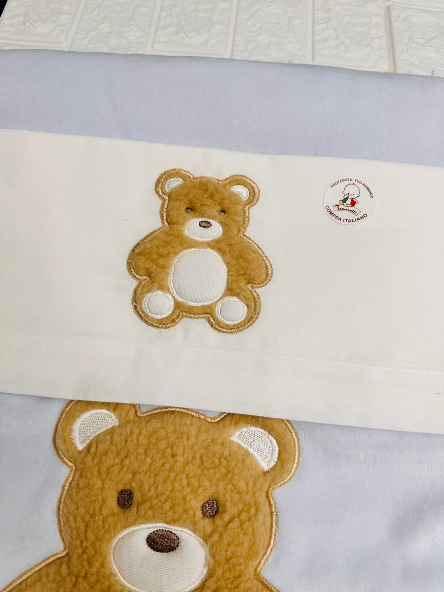 Set Nascita Ciniglia Orso Peluche Celeste - Piccole Canaglie - 