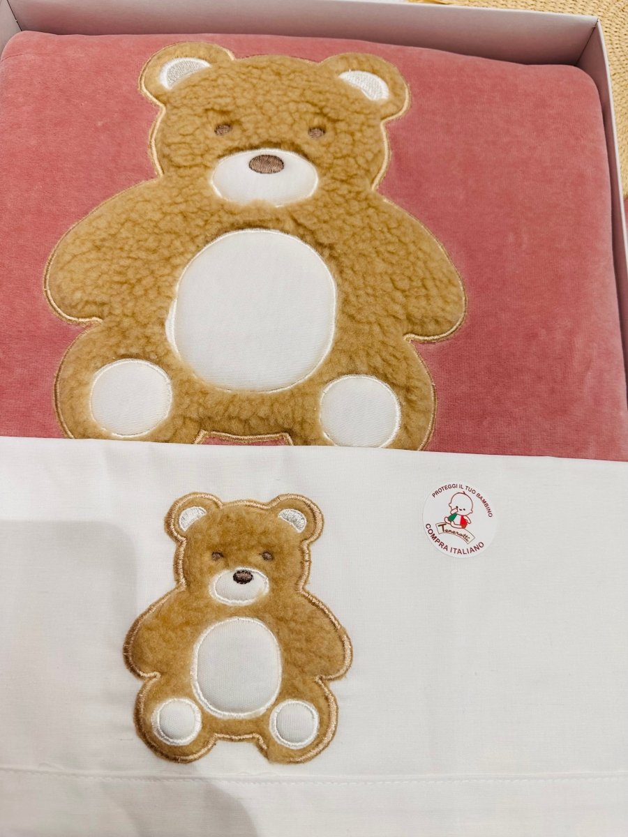 Set Nascita Ciniglia Orso Rosa Antico - Piccole Canaglie - 