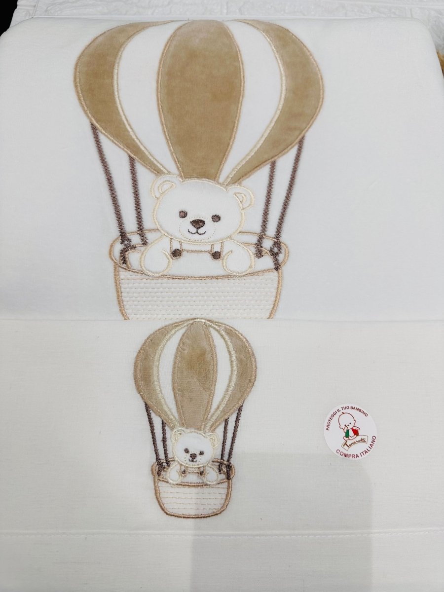 Set Nascita Ciniglia Tenerotti Orsetto Mongolfiera 35526 Beige - Piccole Canaglie - PC30042
