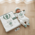 Set Nascita Ciniglia Tenerotti Orsetto Mongolfiera 35526 Verde - Piccole Canaglie - PC30044