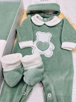 Set Nascita Ciniglia Tenerotti Orso Cuore Tenero 35509 Verde - Piccole Canaglie - PC30041