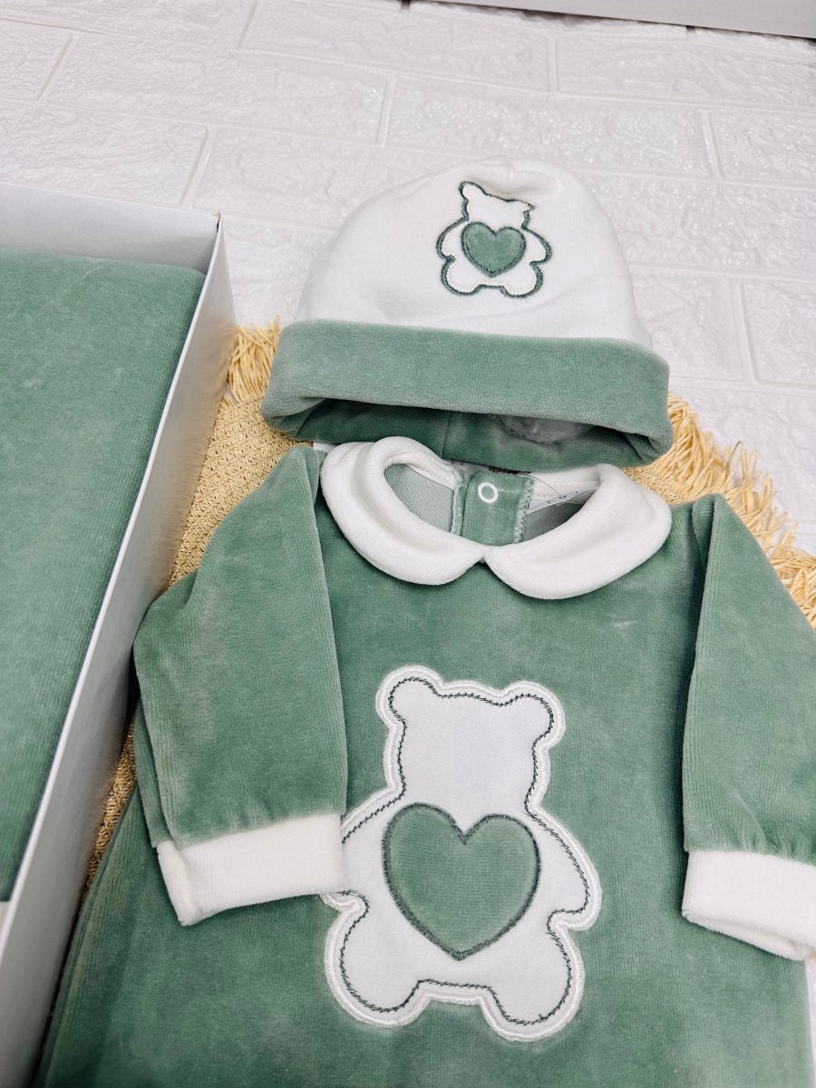 Set Nascita Ciniglia Tenerotti Orso Cuore Tenero 35509 Verde - Piccole Canaglie - PC30041