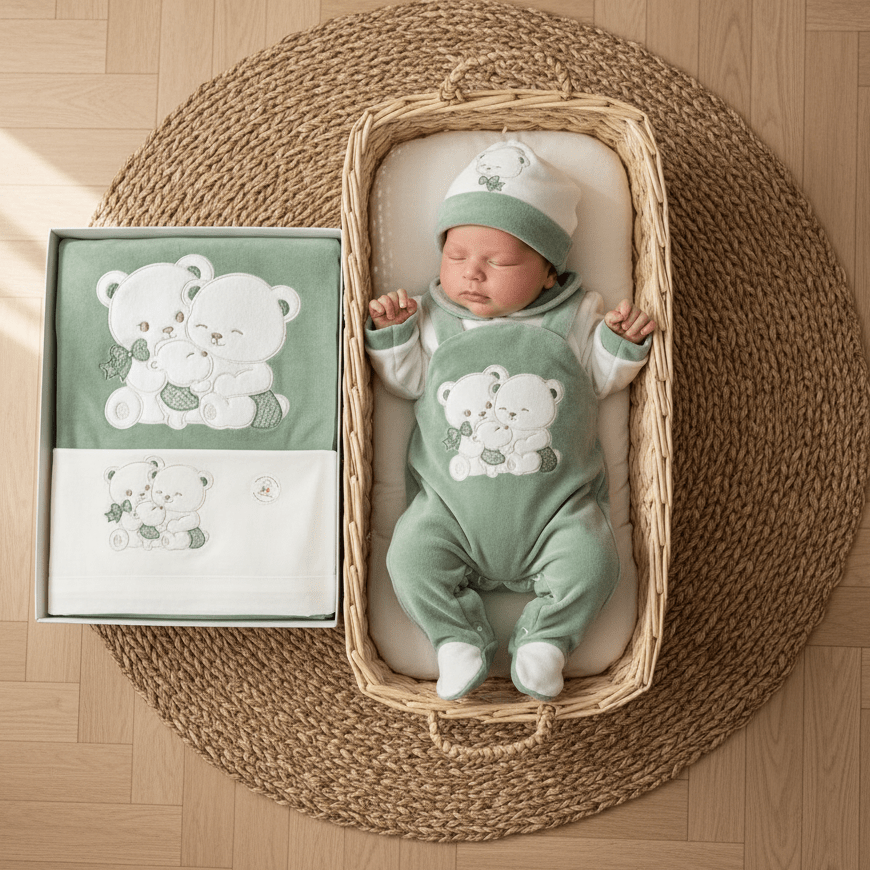 Set Nascita Ciniglia Verde Orsi Teneri Abbracci 35522 - Piccole Canaglie - PC29992