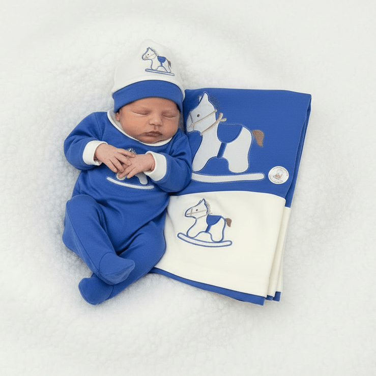 Set Nascita Cotone Cavallino Oceano 35108 - Piccole Canaglie - PC24997