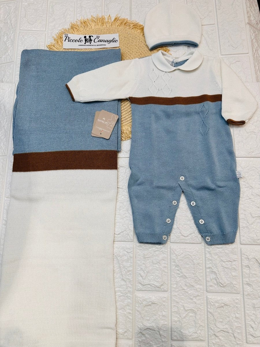 Set Nascita Cotone celeste NG3485 Dis 12 - Piccole Canaglie - PC25347