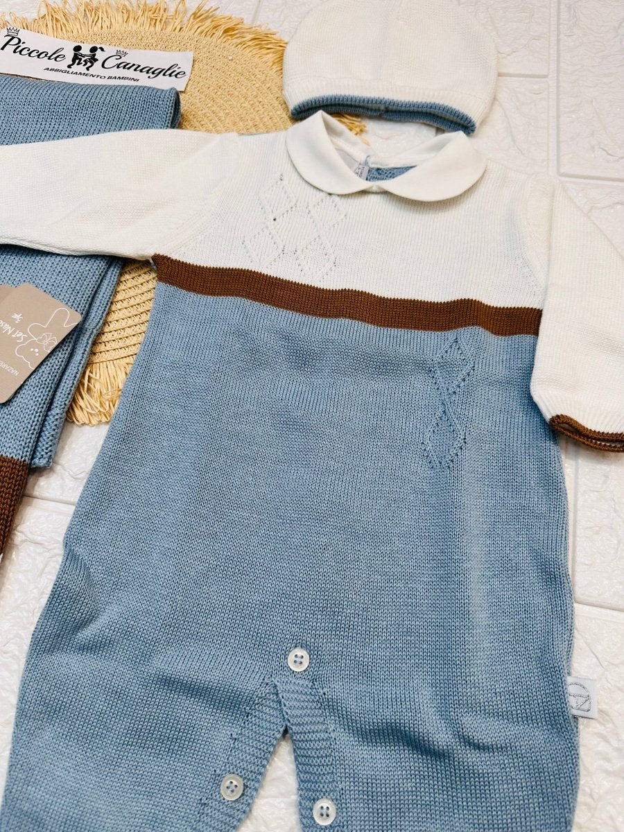 Set Nascita Cotone celeste NG3485 Dis 12 - Piccole Canaglie - PC25347