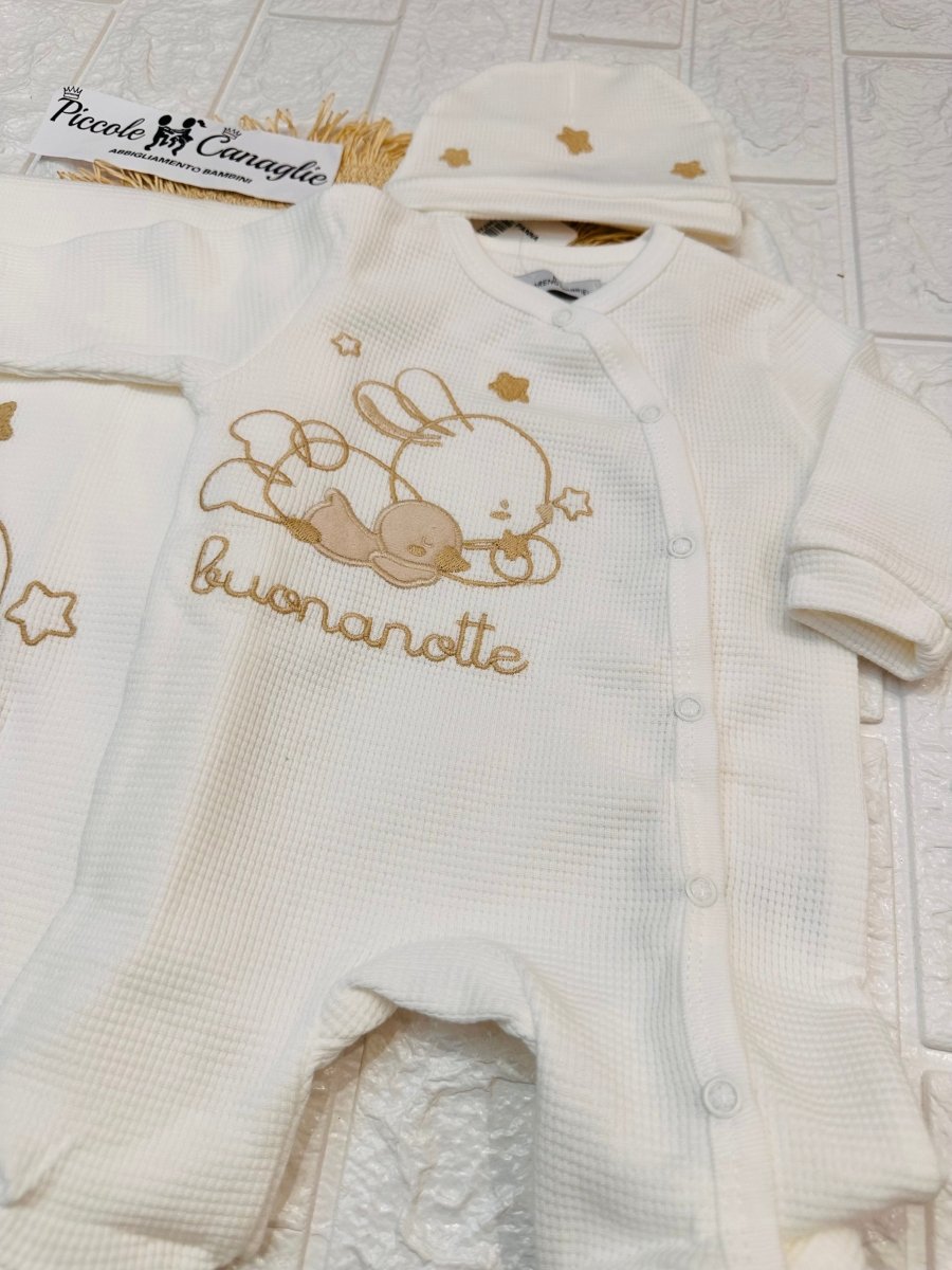 Set Nascita Cotone coniglio panna NG3482 Dis 4 - Piccole Canaglie - 