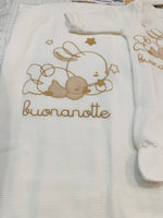 Set Nascita Cotone coniglio panna NG3482 Dis 4 - Piccole Canaglie - 