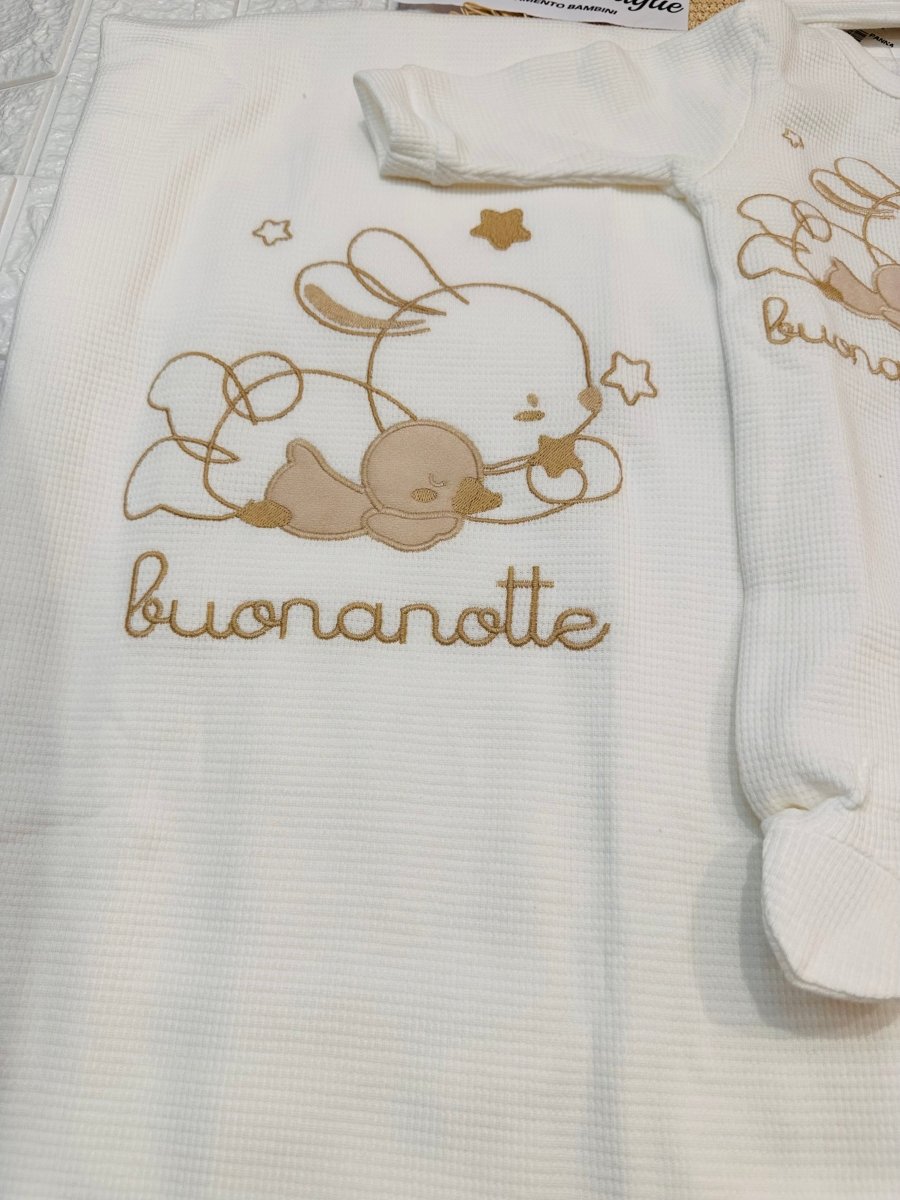 Set Nascita Cotone coniglio panna NG3482 Dis 4 - Piccole Canaglie - 