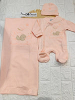 Set Nascita Cotone coniglio rosa NG3482 Dis 4 - Piccole Canaglie - 