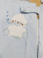 Set Nascita Cotone cuoricini celeste NG3481 Dis 1 - Piccole Canaglie - PC25309