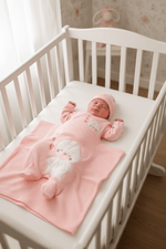 Set Nascita Cotone Cuoricini Rosa Ng3481 Dis 1 - Piccole Canaglie - PC25307