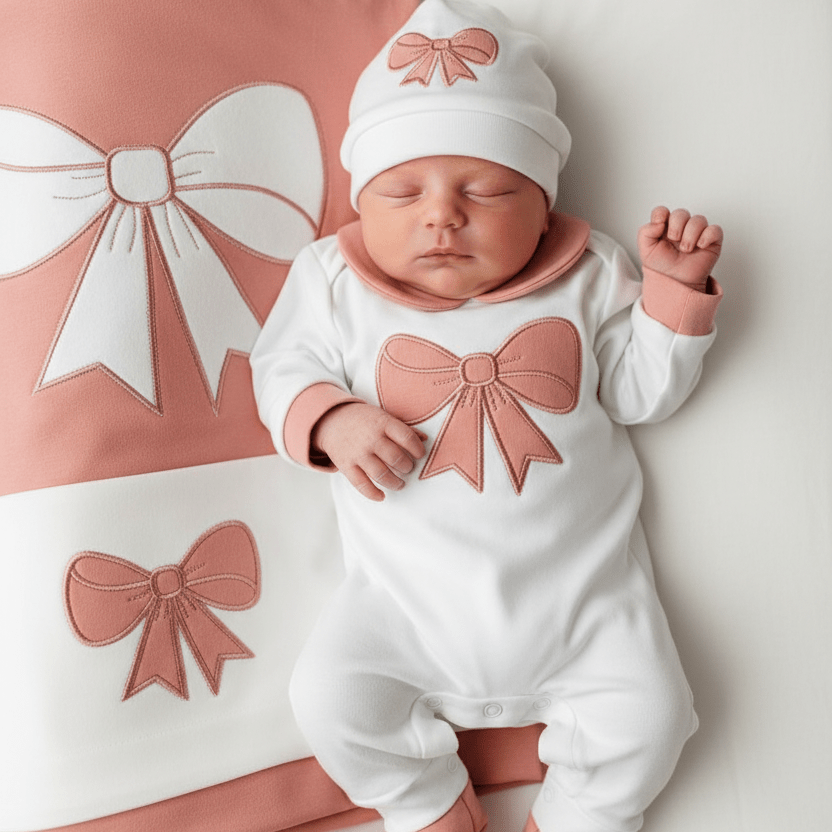 Set Nascita Cotone Fiocco Rosa Antico 35107 - Piccole Canaglie - PC25830