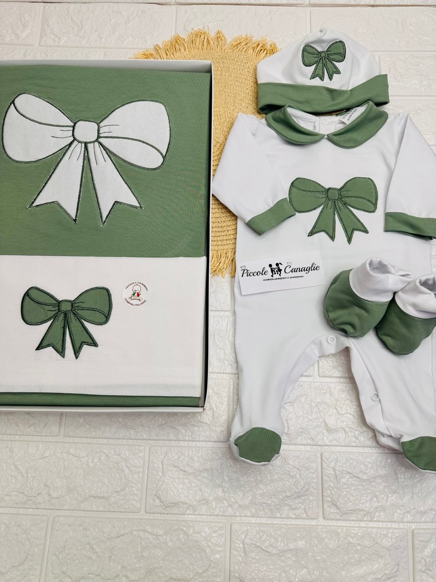 Set Nascita Cotone Fiocco Verde 35107 - Piccole Canaglie - PC25829
