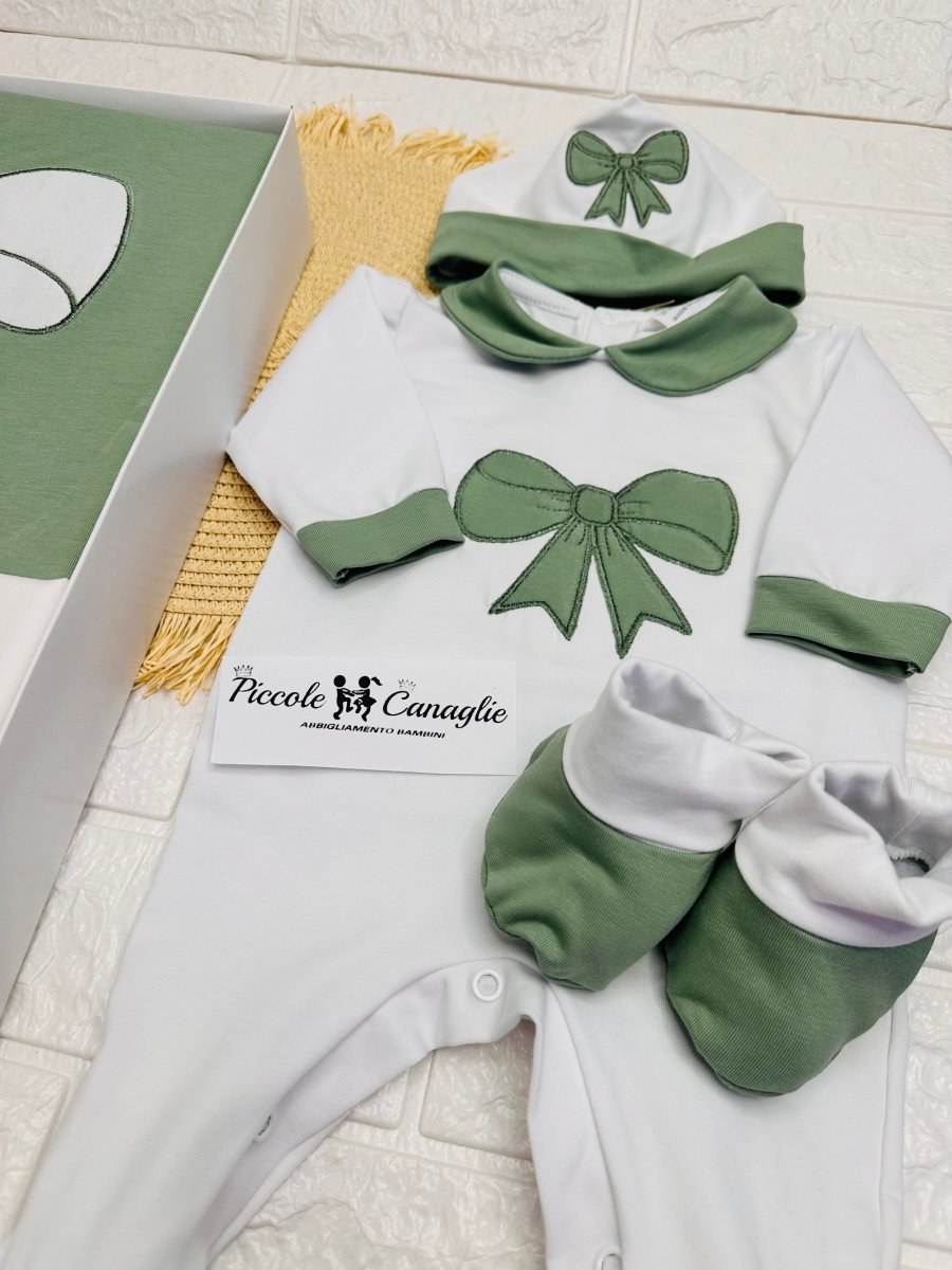Set Nascita Cotone Fiocco Verde 35107 - Piccole Canaglie - PC25829