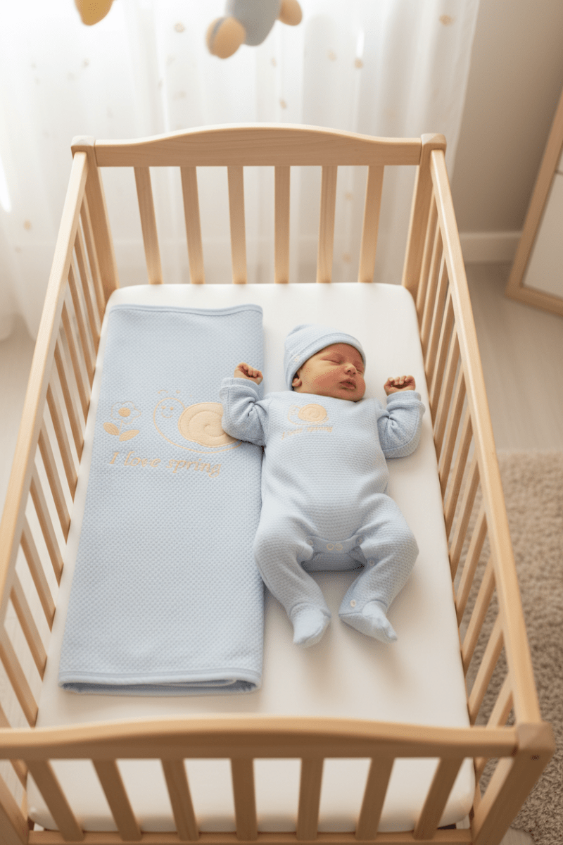 Set Nascita Cotone Lumachina Celeste Ng3482 Dis 3 - Piccole Canaglie - PC25301