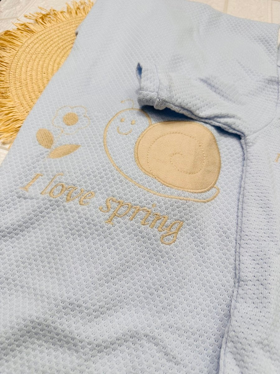 Set Nascita Cotone Lumachina celeste NG3482 Dis 3 - Piccole Canaglie - PC25301