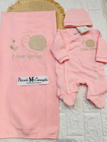 Set Nascita Cotone Lumachina Rosa NG3482 Dis 3 - Piccole Canaglie - PC25303