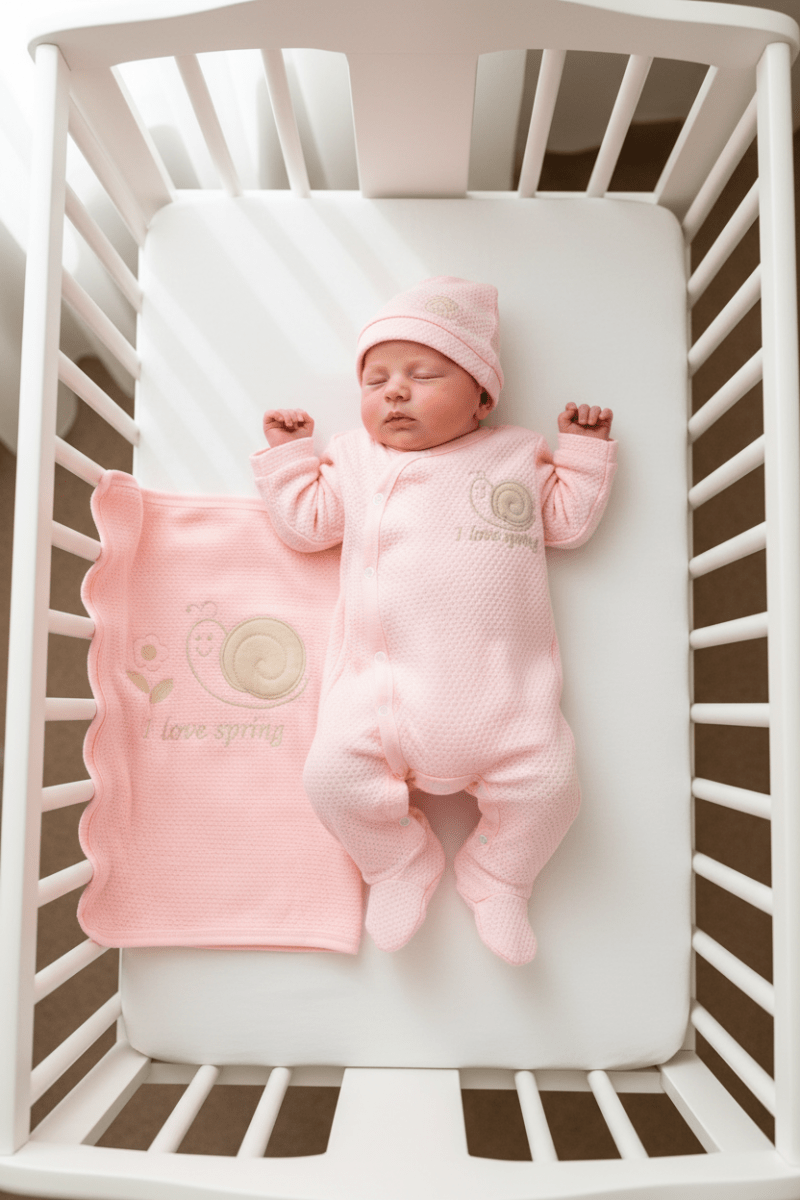 Set Nascita Cotone Lumachina Rosa Ng3482 Dis 3 - Piccole Canaglie - PC25303