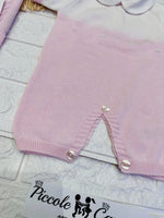 Set nascita cotone nazareno gabrielli pagliaccetto rosa - Piccole Canaglie - 