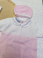 Set nascita cotone nazareno gabrielli pagliaccetto rosa - Piccole Canaglie - 