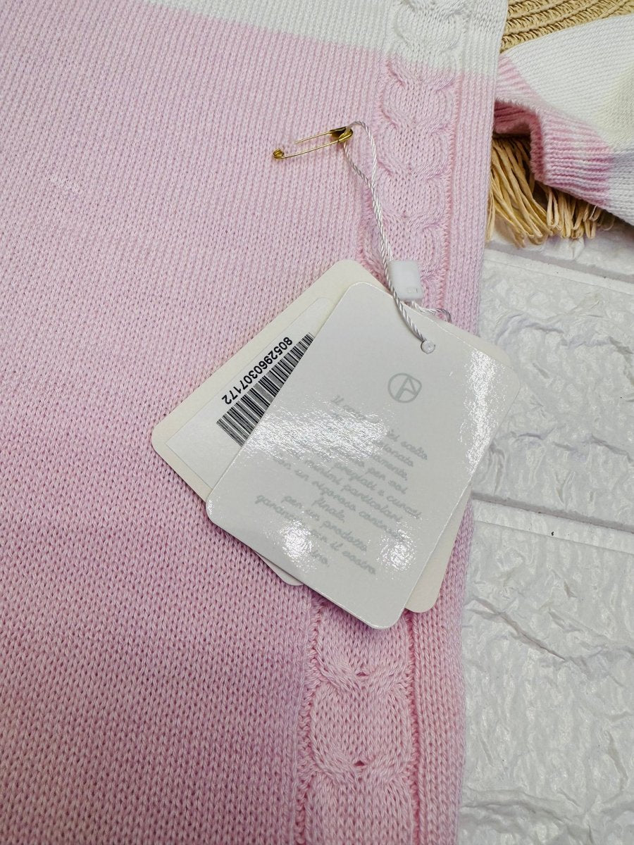 Set nascita cotone nazareno gabrielli pagliaccetto rosa - Piccole Canaglie - 