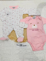 Set Nascita Cotone Orsetto Rosa Ng3593 - Piccole Canaglie - PC25912