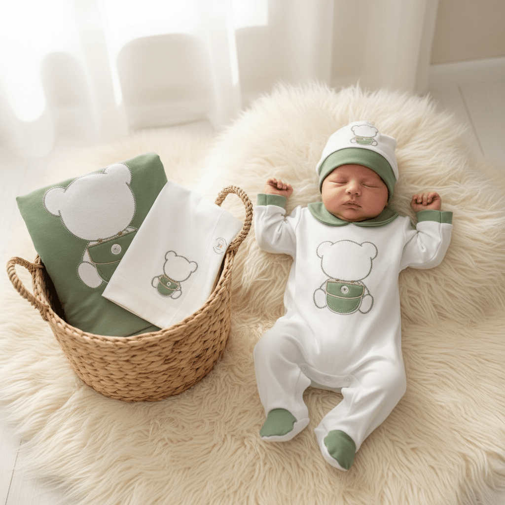 Set Nascita Cotone Orsetto Verde 35102 - Piccole Canaglie - PC25237