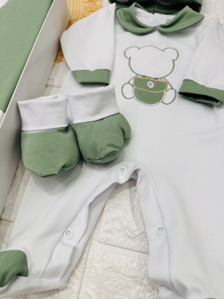 Set Nascita Cotone Orsetto Verde 35102 - Piccole Canaglie - PC25237