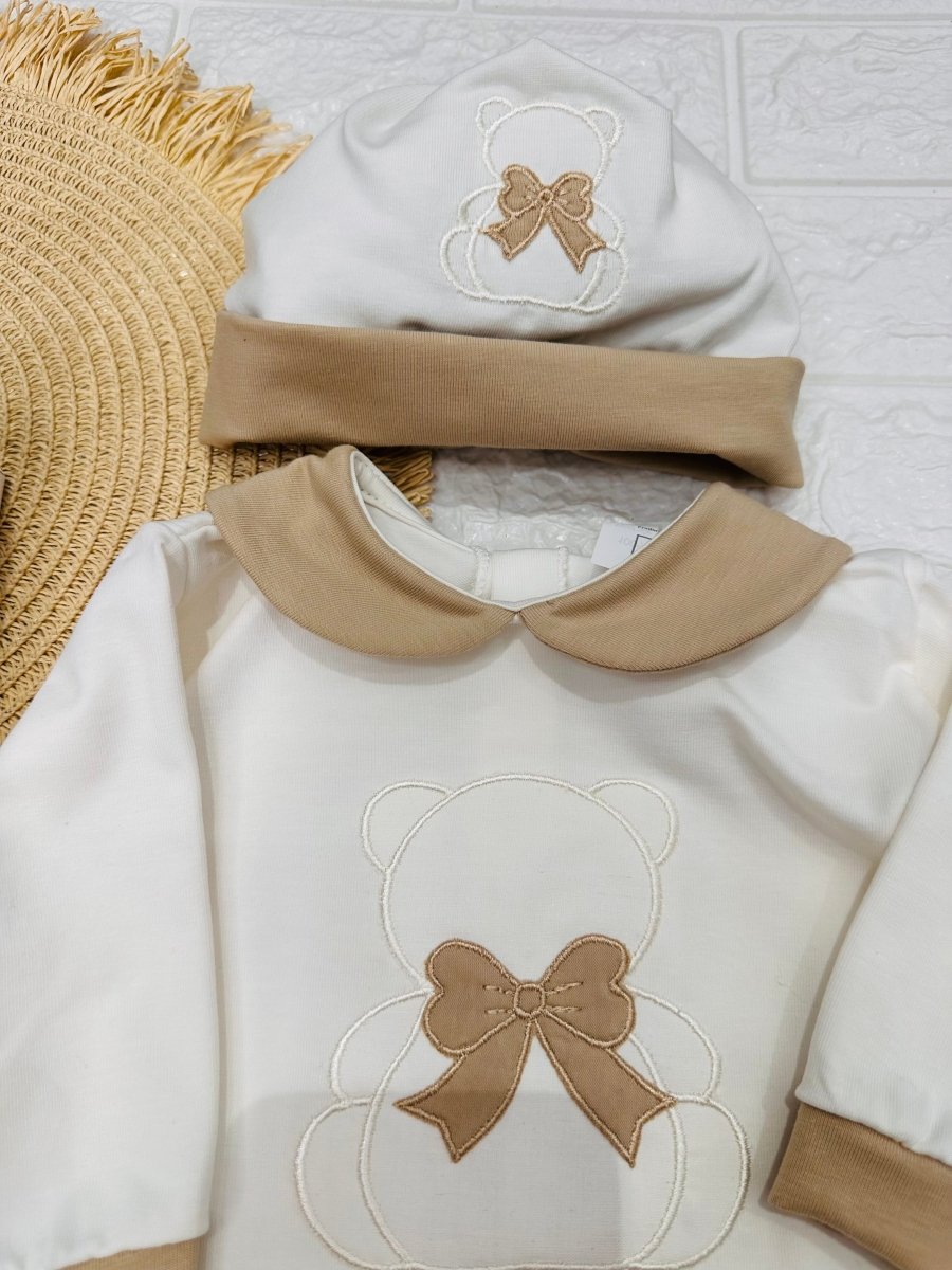 Set nascita Cotone Orso Fiocco beige 35101 - Piccole Canaglie - PC24890