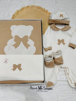 Set nascita Cotone Orso Fiocco beige 35101 - Piccole Canaglie - PC24890