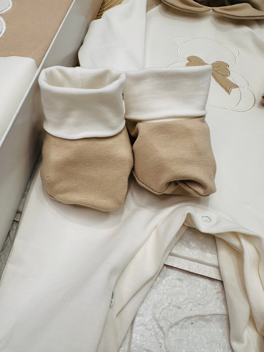Set nascita Cotone Orso Fiocco beige 35101 - Piccole Canaglie - PC24890
