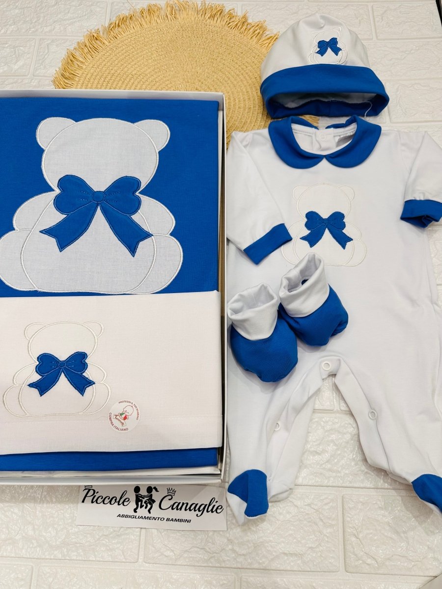 Set nascita Cotone Orso Fiocco carta da zucchero 35101 - Piccole Canaglie - PC24889