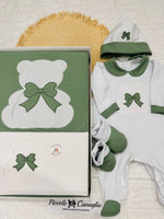 Set nascita Cotone Orso Fiocco verde 35101 - Piccole Canaglie - PC24891