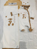 Set Nascita Cotone panna cuore NG3481 Dis 2 - Piccole Canaglie - PC25317