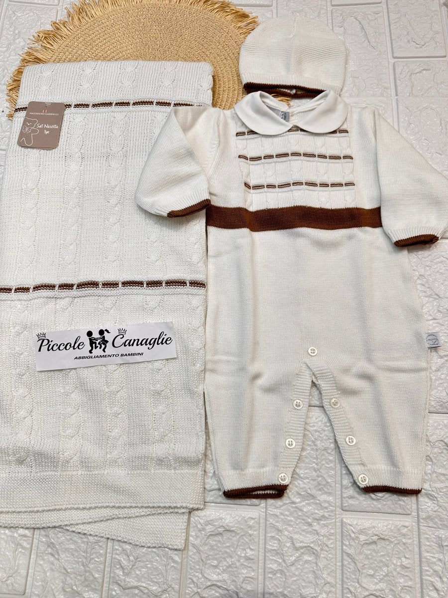 Set Nascita Cotone Panna NG3485 Dis 10 - Piccole Canaglie - 