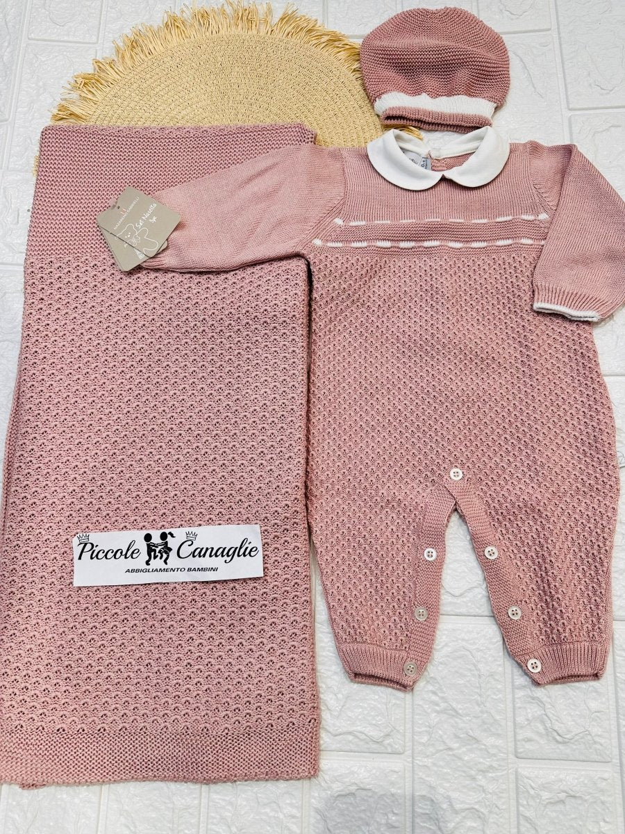 Set Nascita Cotone rosa antico NG3485 Dis 11 - Piccole Canaglie - 