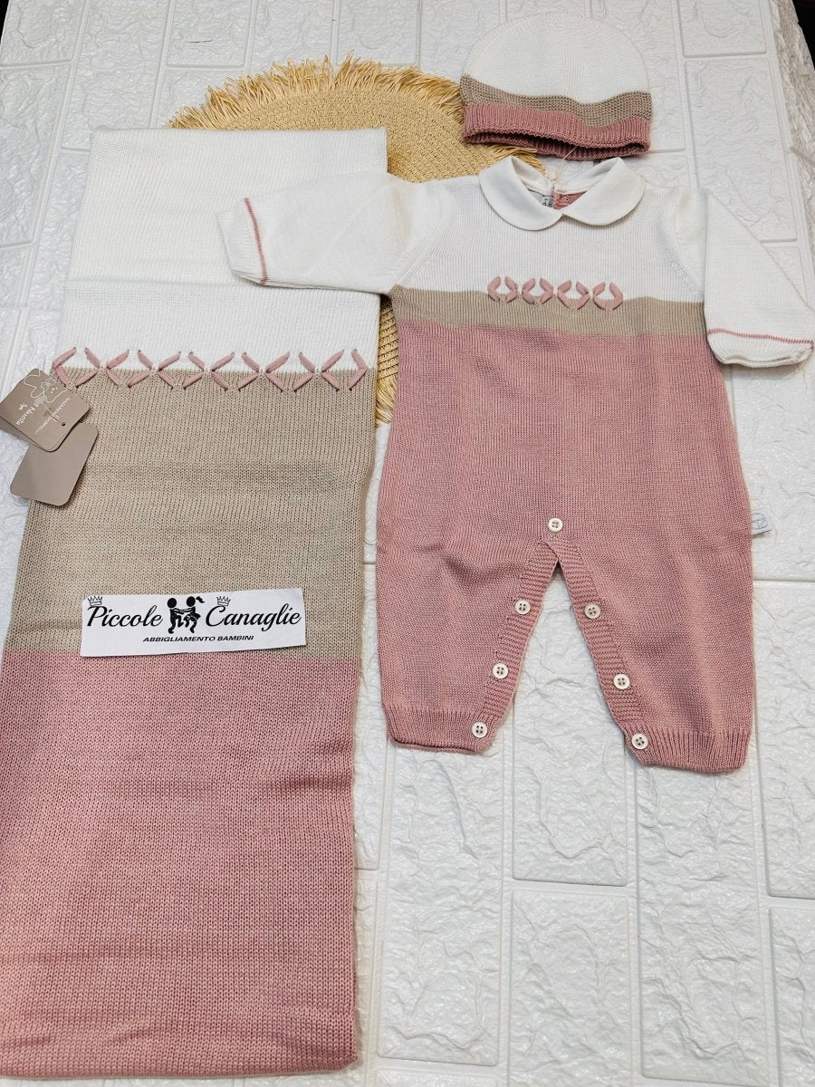 Set Nascita Cotone rosa antico NG3485 Dis 8 - Piccole Canaglie - PC25353