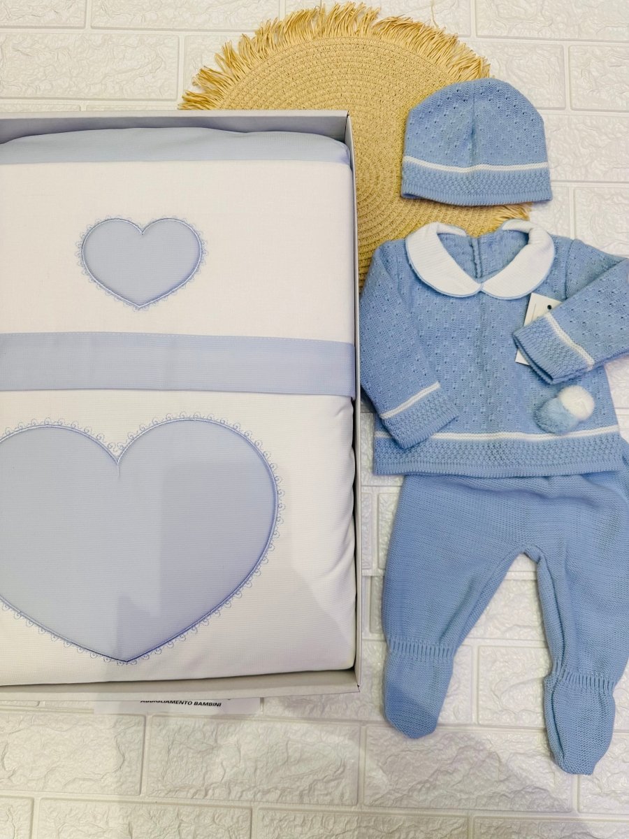 Set nascita cuore Celeste Pon Pon - Piccole Canaglie - 