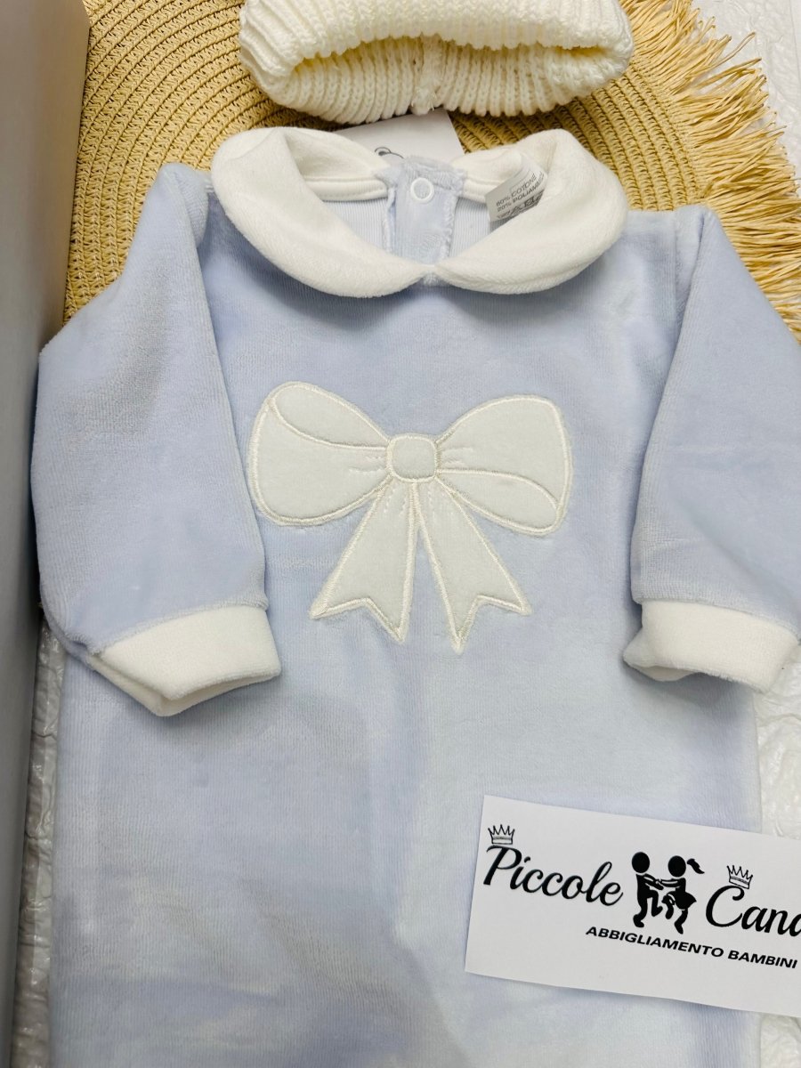 Set Nascita fiocco Pois Celeste - Piccole Canaglie - 