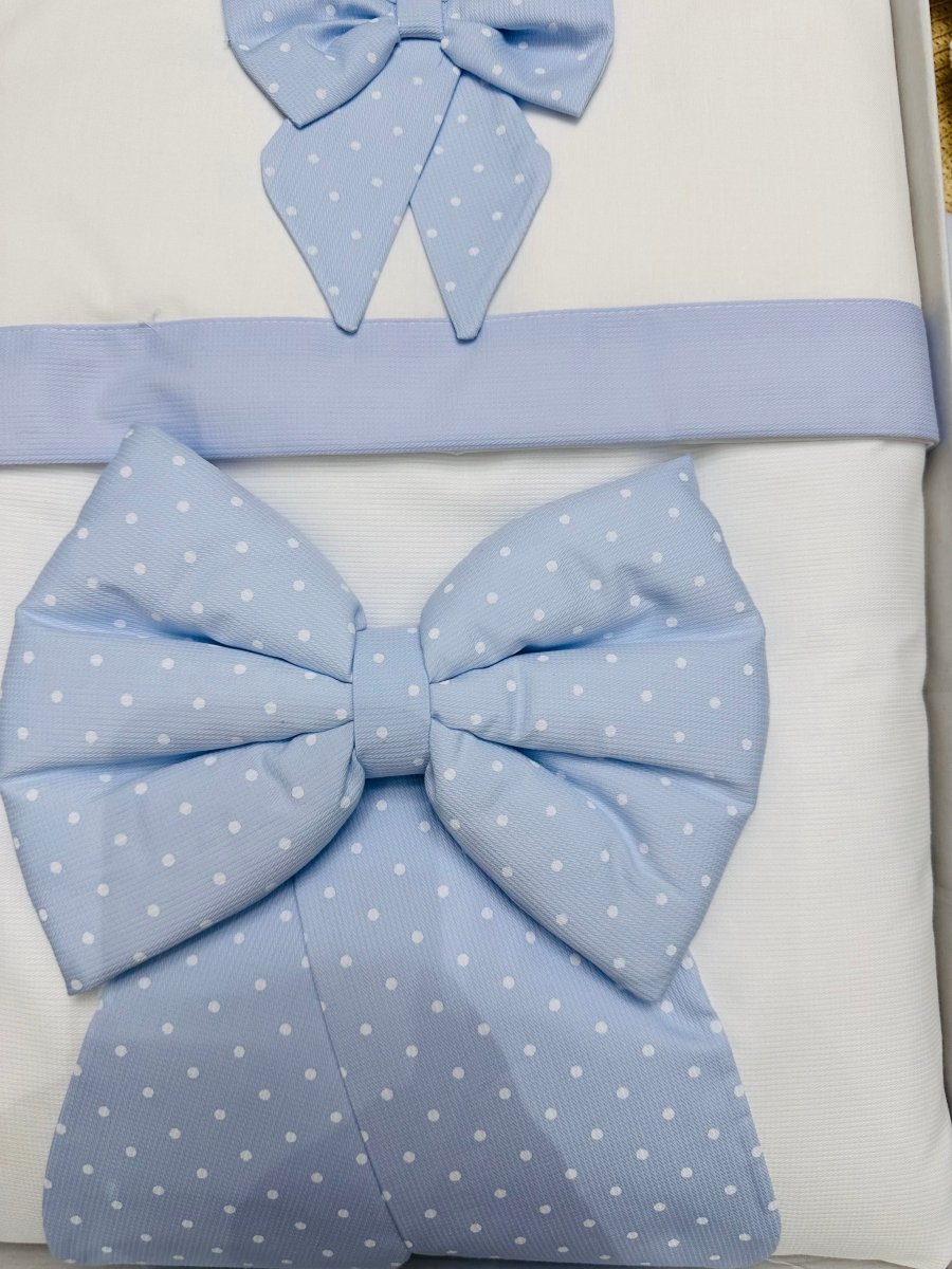 Set Nascita fiocco Pois Celeste - Piccole Canaglie - 