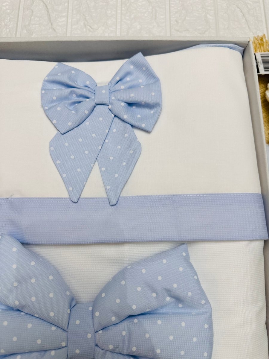 Set Nascita fiocco Pois Celeste - Piccole Canaglie - 