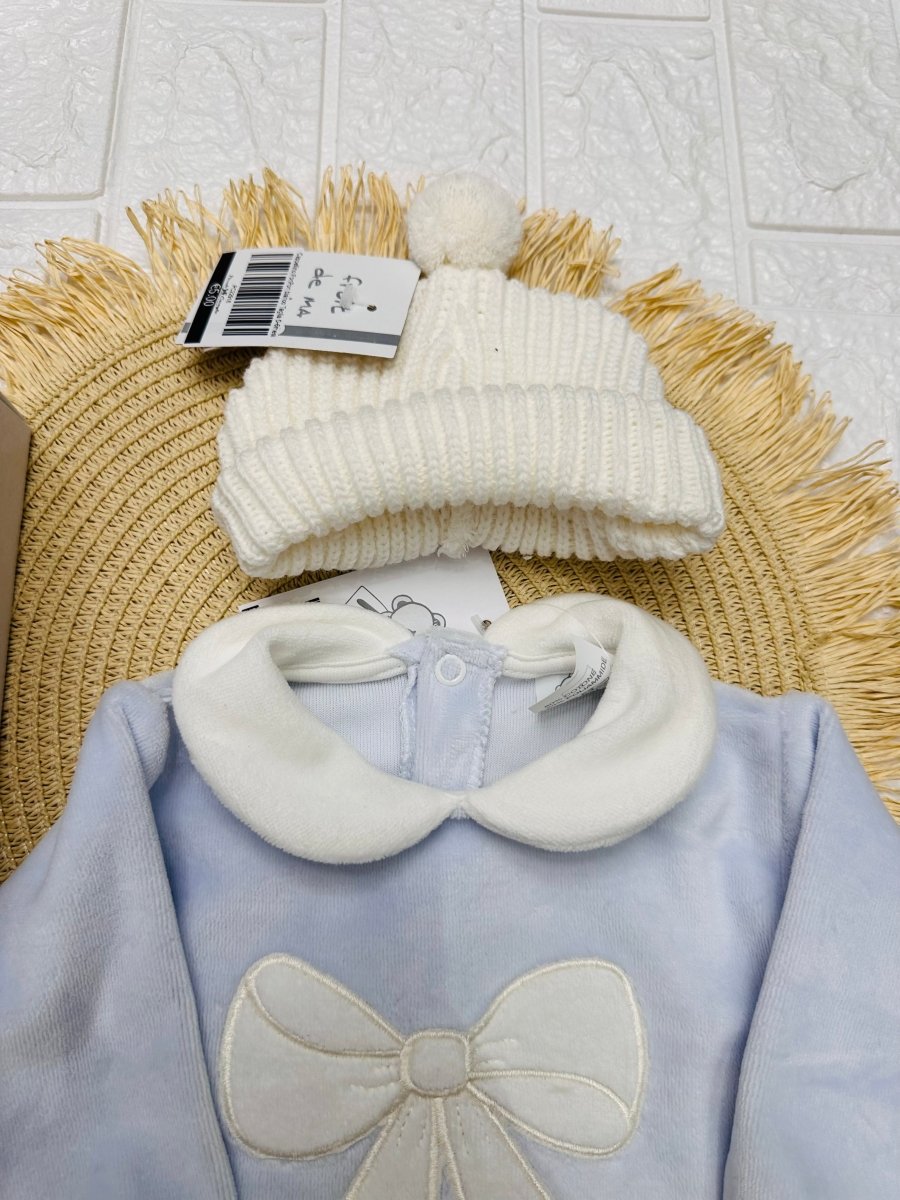 Set Nascita fiocco Pois Celeste - Piccole Canaglie - 