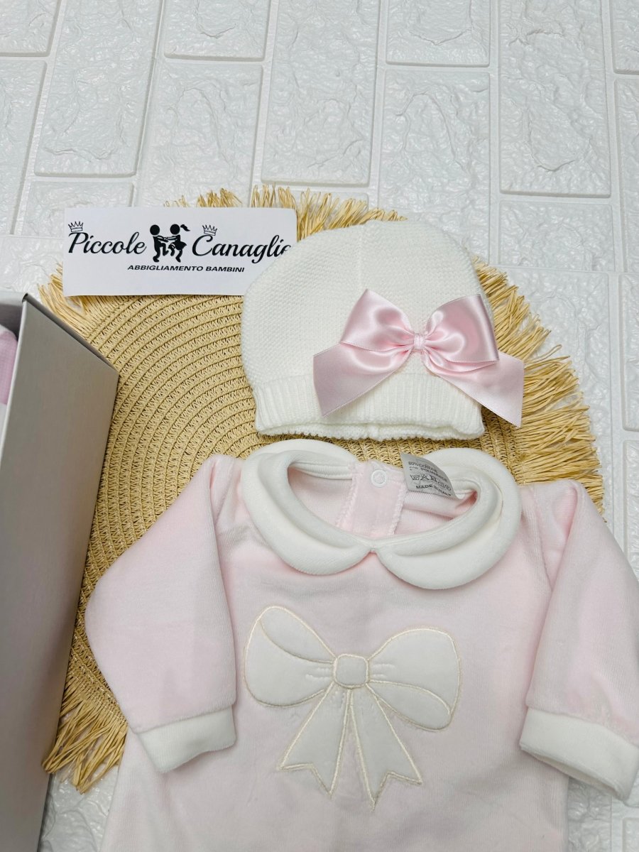 Set Nascita Fiocco Pois rosa - Piccole Canaglie - 