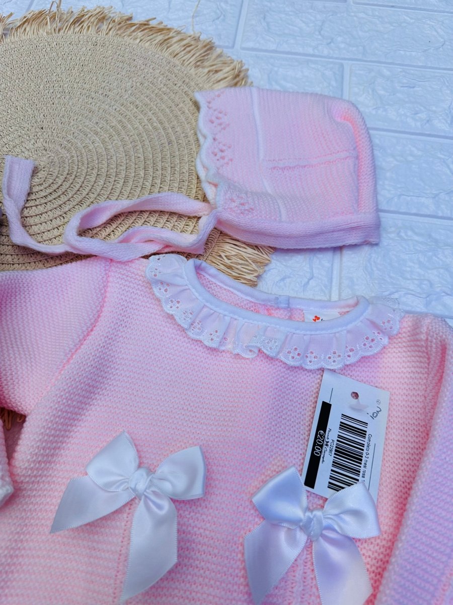 Set nascita fiocco Rosa cuffietta - Piccole Canaglie - 