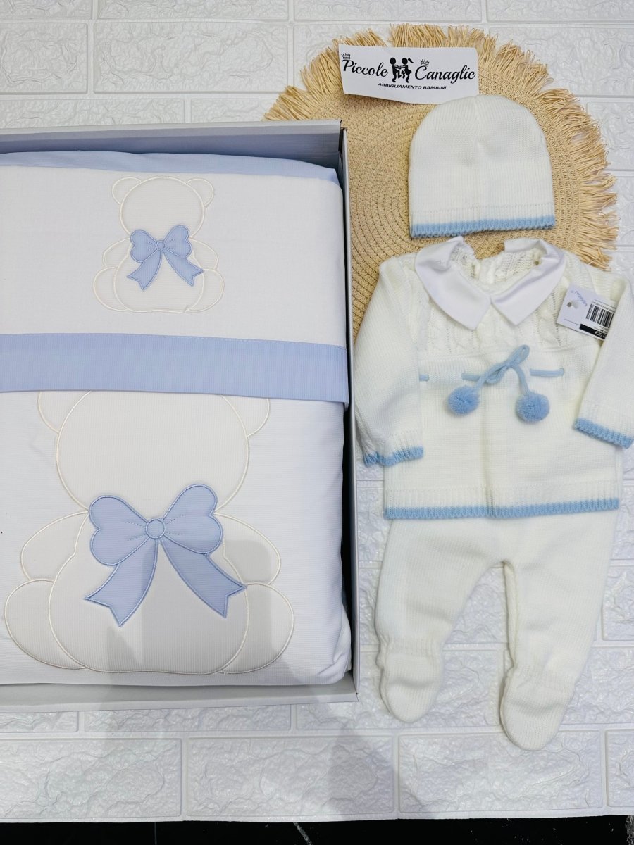 Set Nascita Forever celeste Pon Pon - Piccole Canaglie - 