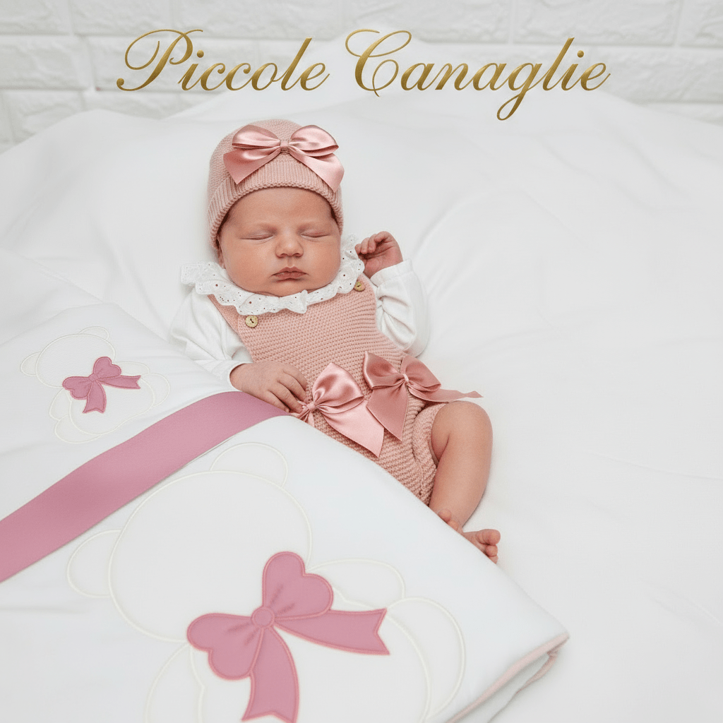 Set Nascita Forever saloppetta rosa antico - Piccole Canaglie - 